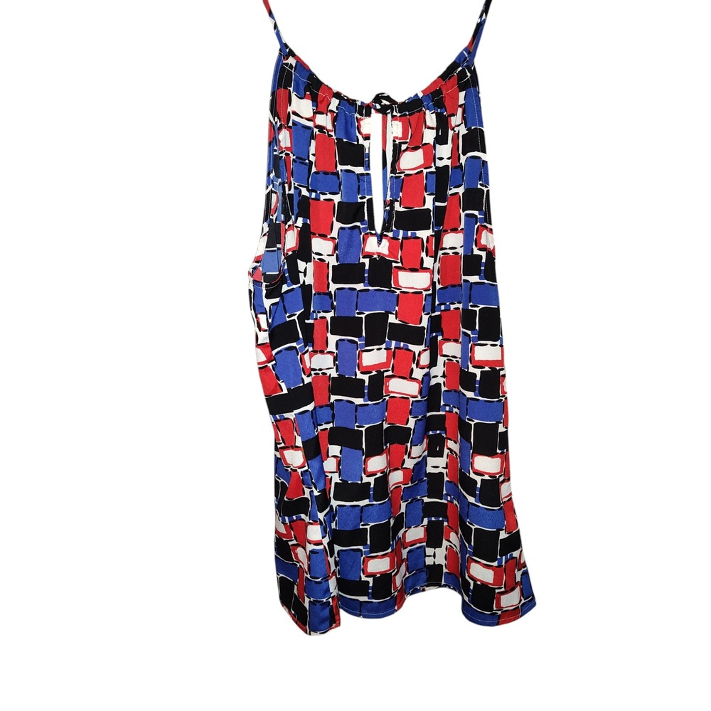 Womens Chicos Halter Top Red White Blue Geometric Print Small Resort/Vacation - Picture 6 of 6